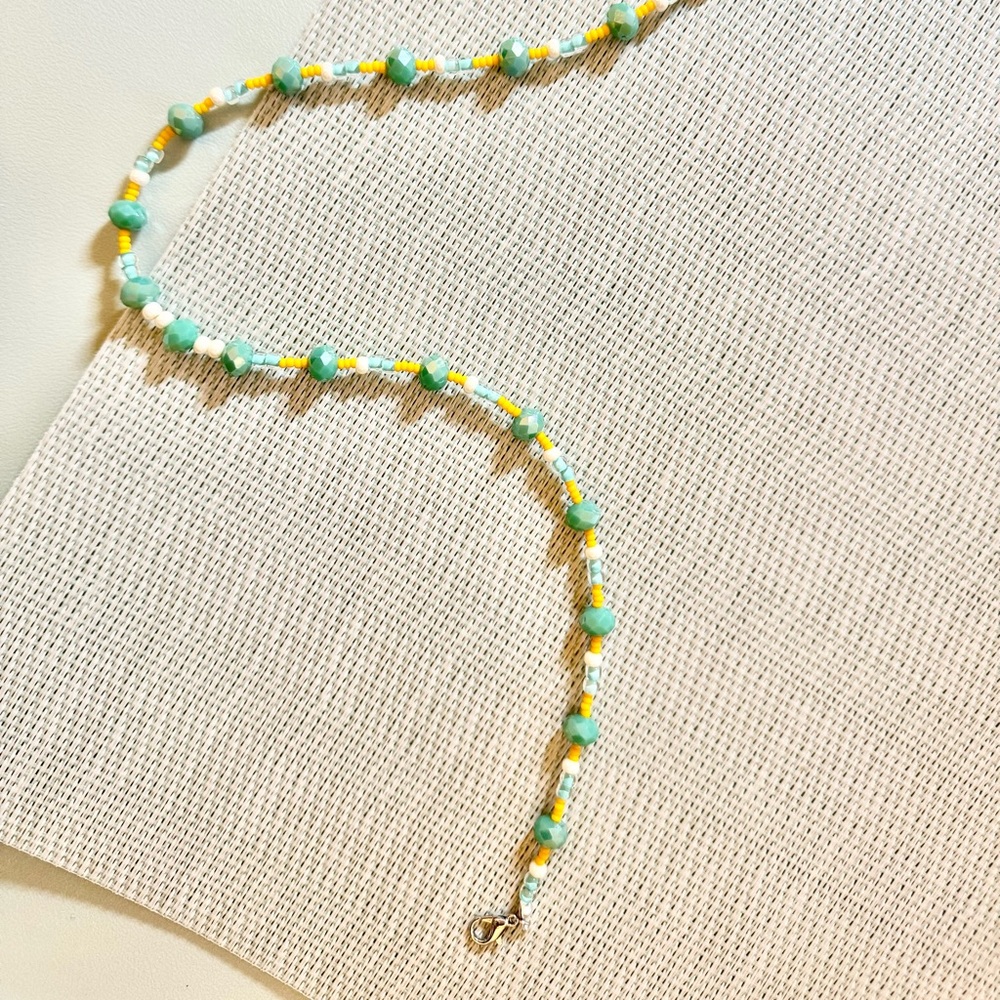 Handmade Jewerly with Dopamine Color Seed Beads Choker Necklace with Extension